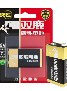 双鹿方块9v碱性电池万用表