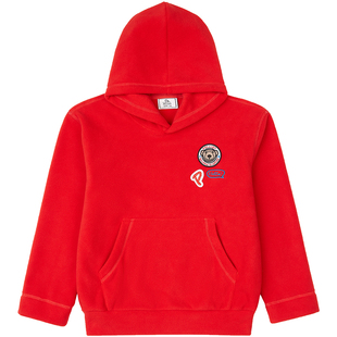 伯希和户外抓绒衣保暖套头卫衣新款男女童摇粒绒外套休闲连帽卫衣