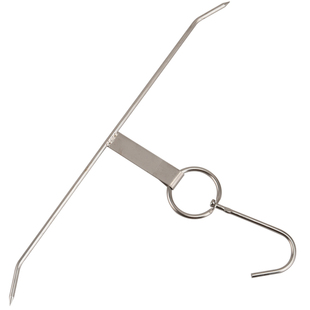 不锈钢一字叉烧环叉烧架钩烧腊肉挂钩架厨房熟食挂钩烧烤签叉烧针