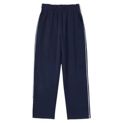 校服裤子藏青色一条杠黑蓝色校裤