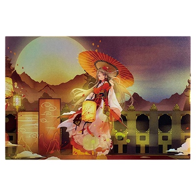 沉墨纸品镭射明信片逆向工艺定制