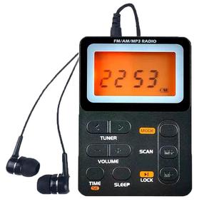 米跃RIZFLY迷你便携式FM/AM收音机会议导游FM调频接收器MP3播放器