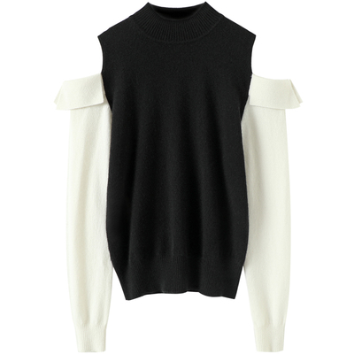 启超高端100%纯山羊绒衫