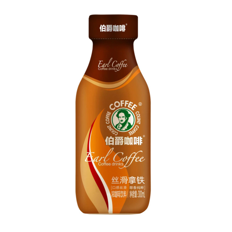 伯爵咖啡丝滑拿铁无糖美式炭烧拿铁生椰拿铁300ml提神饮料整箱