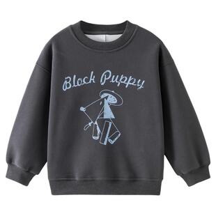 男童卫衣春秋款2026春装新款儿童中大童男孩春季圆领套头长袖上衣