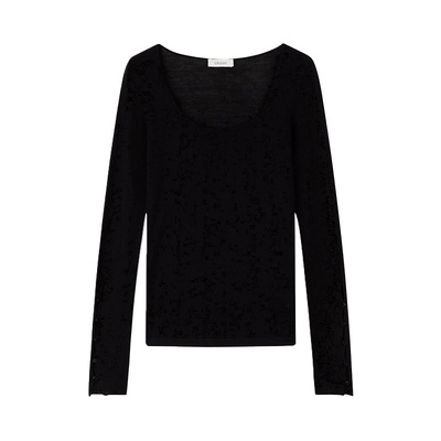 丝羊绒方形领上衣CRUSH24年早秋