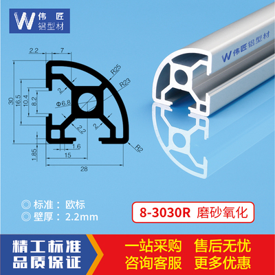 欧标工业铝型材铝合金方管支架工作台鱼缸架子框架3030铝材x30