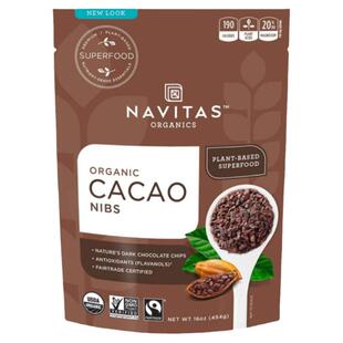 美国进口 Navitas 原生可可碎 巧克力豆即食无添加糖生酮饮品烘培
