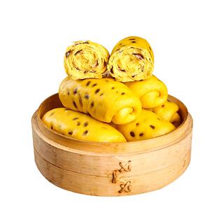 全麦南瓜红豆卷早餐半成品花卷豆沙包杂粮馒头手工窝窝头粗粮主食