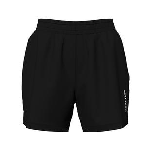 上阵运动短裤女速干裤跑步健身训练三分裤黑色新款吸汗羽毛球裤
