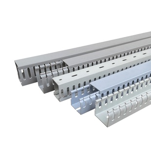 明装 pvc阻燃U型工业塑料线槽电箱控制电柜走线网线行配卡布线槽