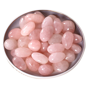 天然粉晶雨花石造景装饰鹅卵石鱼缸石头盆栽彩色石子水培园林摆件