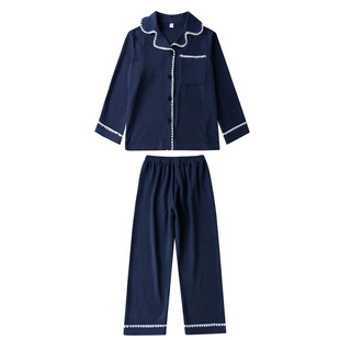 一米四五小个子睡衣女秋冬德绒翻领开衫小码家居服套装150矮个子