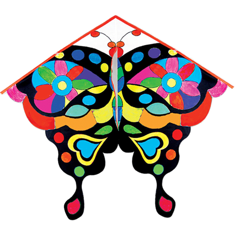 蝴蝶风筝儿童涂色绘画风筝diy材料包小学生手工活动教学微风易飞