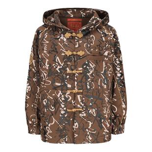 碧海潮生【黄财神】秋冬新款原创中国风国潮盘扣印花开衫卫衣男女