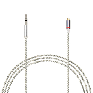 高端定制mmcx单边线96芯多股柔韧镀银线基AUX音频线无损通用短线