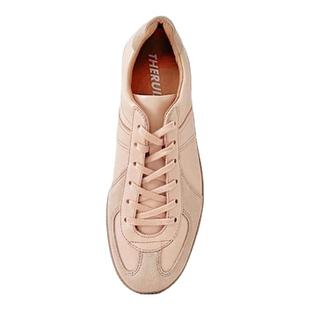 THERUIZ粉水晶Rose Quartz全真皮德训鞋女粉红色2025新款超好看