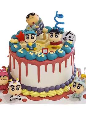 ins儿童搞怪蜡笔小新生日插件
