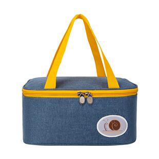 扁平长方形饭盒包长效保温袋铝箔男小学生专用便当餐盘带饭手提袋