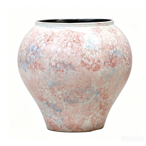 中式手绘轻奢陶瓷三角梅兰花花盆