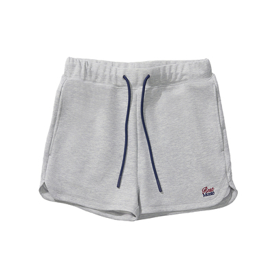 瞬时山野Monterest户外撞色抽绳松紧腰休闲刺绣logo卫裤短裤女款