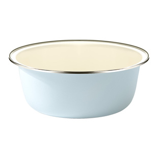 珐琅搪瓷盆老式带盖和面盆家用料理厨房洗菜揉面不粘醒发面大瓷盆