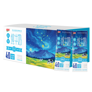 金河纯牛奶4.0g乳蛋白脱脂牛奶200ml*12盒