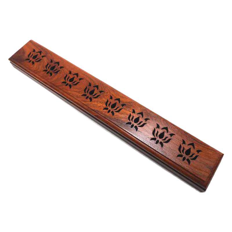 花梨木中式复古镂空线香盒炉摆件