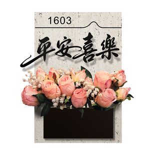 门牌号高级感轻奢创意入户定制庭院别墅住宅户外感应灯带灯设计一门一景不锈钢立体字家用定做招牌门头号码牌