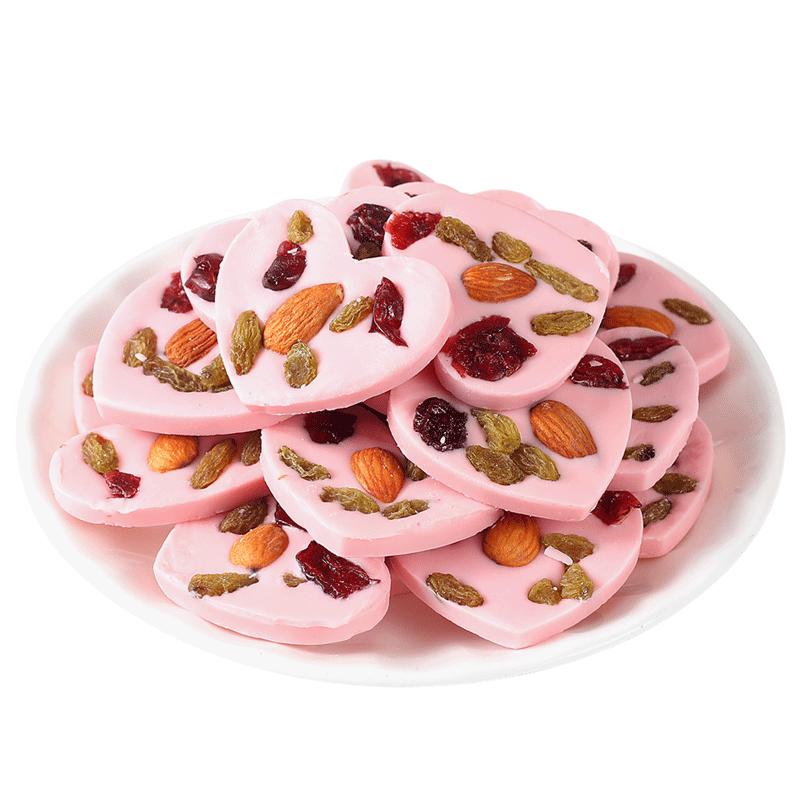 草莓炒酸奶片独立包装混合巴旦木仁蔓越莓果仁新疆风味特产小零食