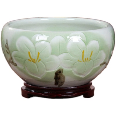 陶瓷鱼缸家用睡莲盆养鱼盆乌龟缸