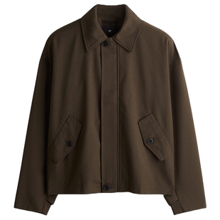 HM冬季男装宽松版斜纹布外套1296877