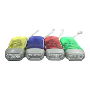 迷你强光手电筒便携式LED手压式自发电手电筒家用电池款手压电筒