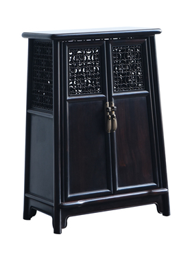 酸枝圆角柜储茶紫光檀桌面装饰