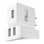 能适双口充电器usb插头5V2A单头适用苹果vivo小米oppo华为iPad安卓通用手机充电头多口快充车载蓝牙音响万能