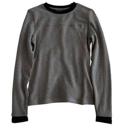 假两件圆领长袖T恤女修身显瘦冬