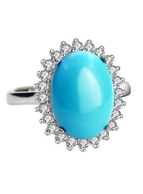 戴妃戒托纯银吊坠耳钉