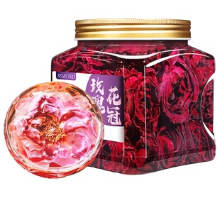 玫瑰花茶云南特产花冠茶冻干墨红特级正品泡茶一朵一杯50克大朵