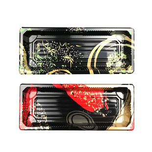 2号寿司包装盒印花打包盒包邮一次性日式塑料外卖快餐三文鱼刺身