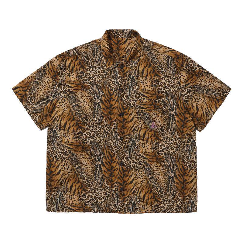 【PacShop】.pac 虎豹蛇定制印花绣花短袖衬衫 TYLEOSNA SHIRT