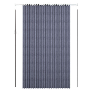 浴帘磁吸免打孔防水布卫生间防霉浴间干湿分离日式折叠浴室隔断帘