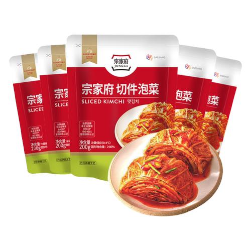 清净园宗家府切件泡菜200g袋装韩式泡菜咸菜酸菜朝鲜辣白菜下饭菜