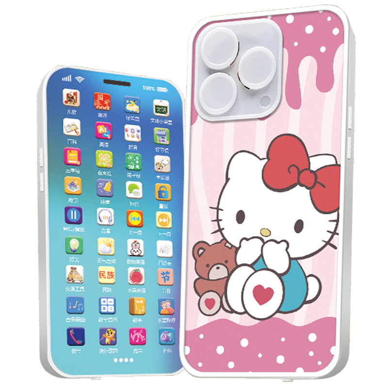 hellokitty凯蒂猫儿童早教仿真手机触屏玩具婴儿宝宝可咬啃咬哈喽