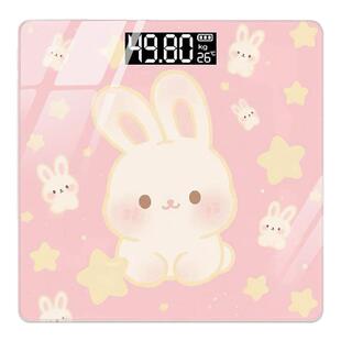 卡通智能蓝牙体重秤称体脂秤可爱小兔精准家用秤称重小型电子秤