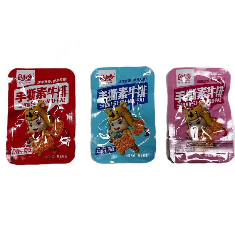 创奇手撕素牛排香辣牛肉味手撕素肉豆干辣条追剧解馋零食童年怀旧