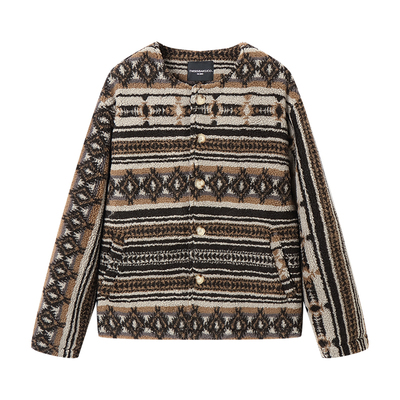 游牧艺术民族风羔羊毛厚外套