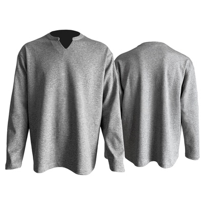 V领果冻空气层圆领长袖舒适