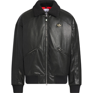 Adidas/阿迪达斯正品三叶草男士保暖运动翻领棉服外套JL8372