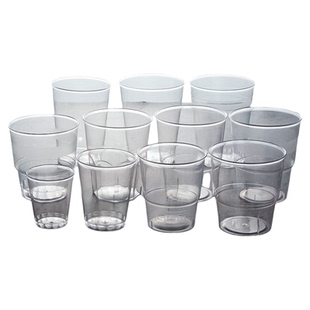 航空杯一次性杯子透明硬塑料杯加厚家用茶水杯太空杯食品级耐高温