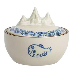 陶瓷火锅砚台保湿墨碟带盖不干墨毛笔书法专墨汁墨盒墨海文房四宝